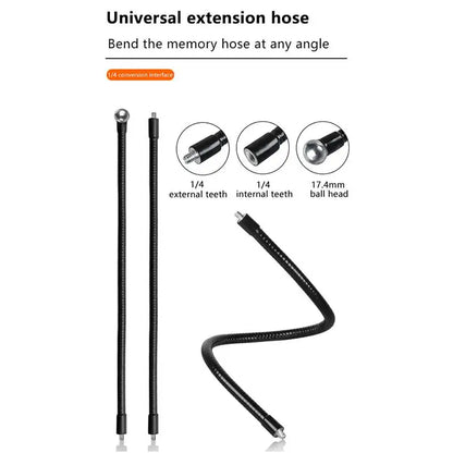Flexible Metal Tube Rod Monopod Selfie Stick Stands With 1/4inch Screws Ball Head Extension Arm For Camera Phone Tripod