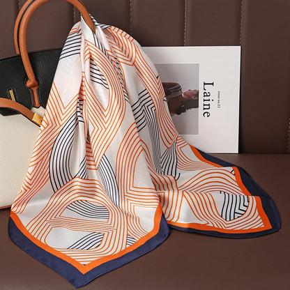 Luxury Satin Silk Scarf - Womens Fashion Shawl Hijab Neckerchief Bandana 2023