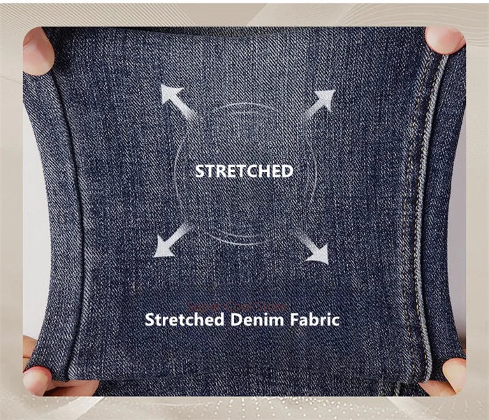 7XL Flared Jeans Bootcut Women 6XL High Elastic Waist Pants Stretched Elegant Plus Size Spring Autumn Female Lady Denim Trousers