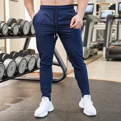 Ice Silk Sweatpants Men's Summer Ultra-thin Cooling Dry Fit Sports Pants Running Breathable Trousers Casual Fitness Leg