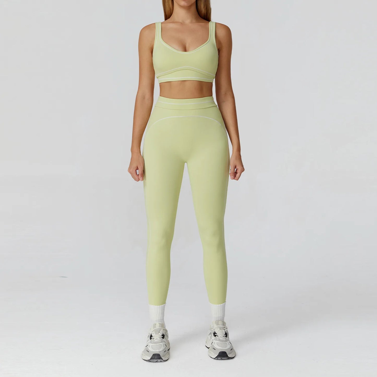Fitness Suit 2PCS Yoga Set Women's Tracksuit Sports Outfits Gym Running Push Up Sportswear Legging Athletic Wear Workout Clothes