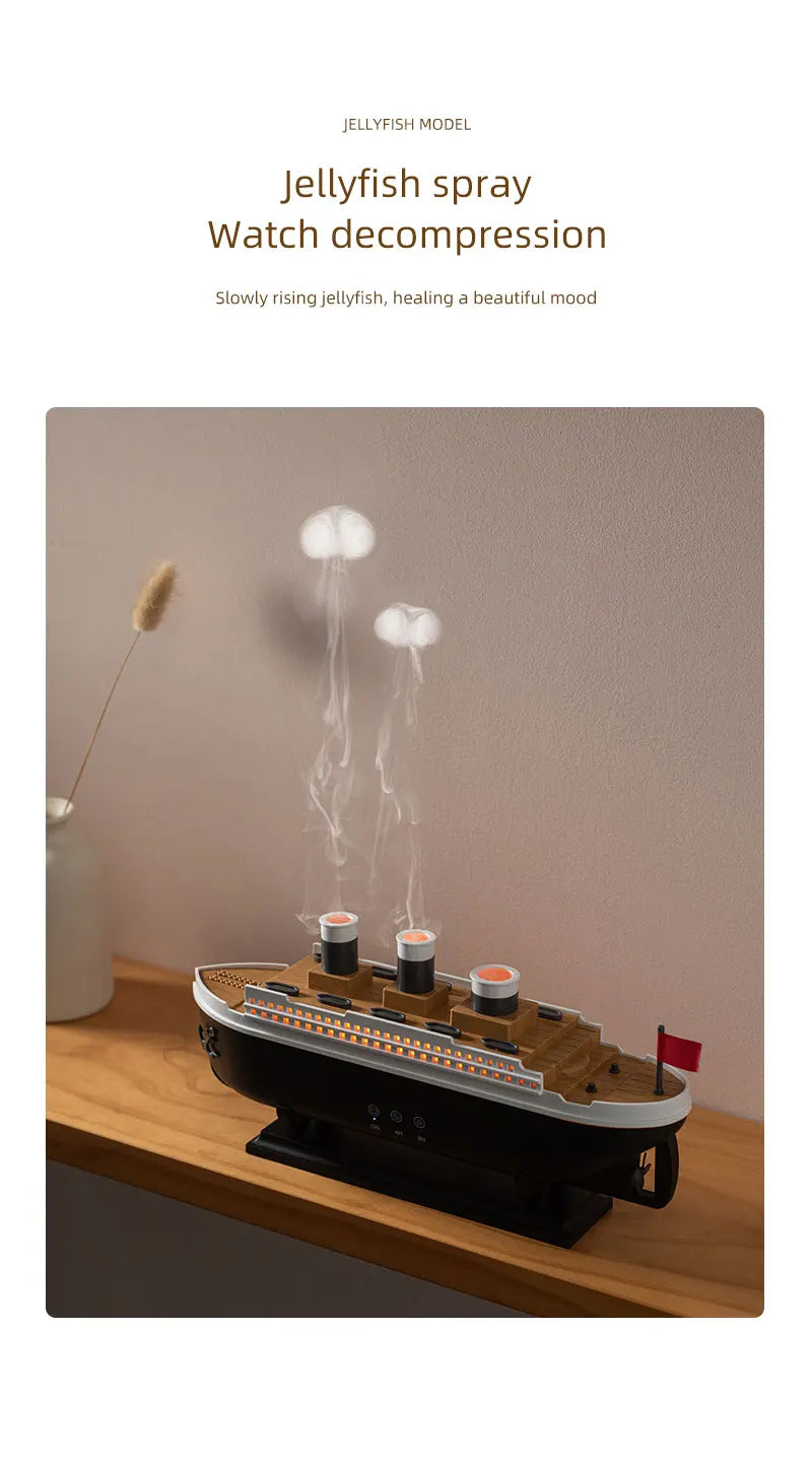 Ultrasonic Jellyfish Humidifier  Aroma Diffuser with Remote Control and Colorful Lighting