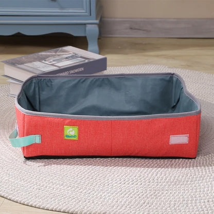 Semi Enclosed Portable Cat Litter Box - Waterproof Foldable Pet Toilet - ZOOMNSTORE