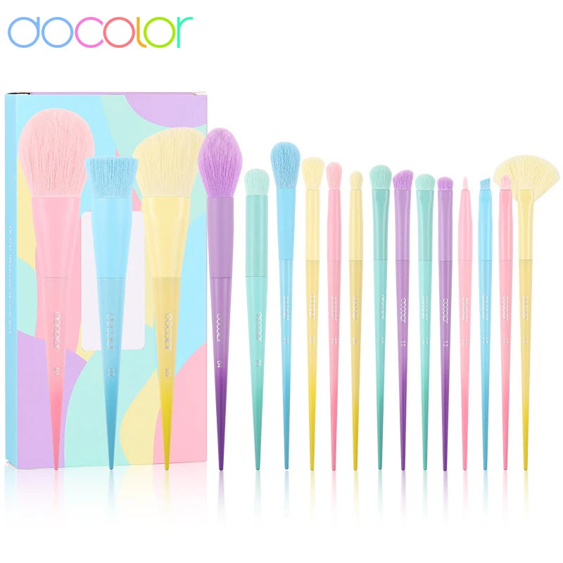 Docolor Makeup Brush Set Professional 10-30pcs Eyeshadow Blush Synthetic Foundation Brush Powder Contour Cosmetic Tool For Women