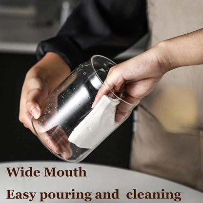 Glass Coffee Vacuum Container - 900ml Storage for Beans Spices  Tea