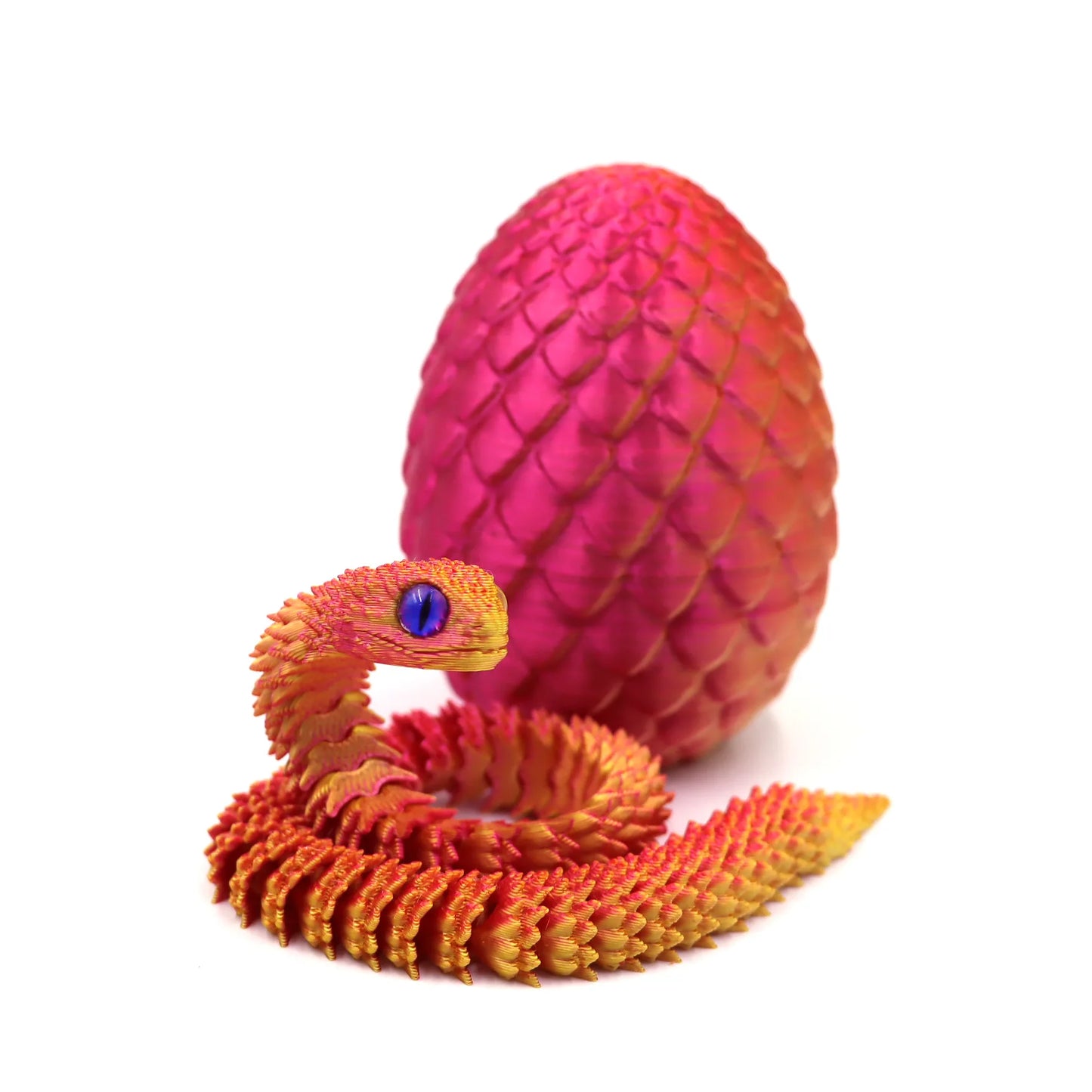 3D Printed Snake Figurine – Movable Action Figures | Flexible Posture Snake Model Toy