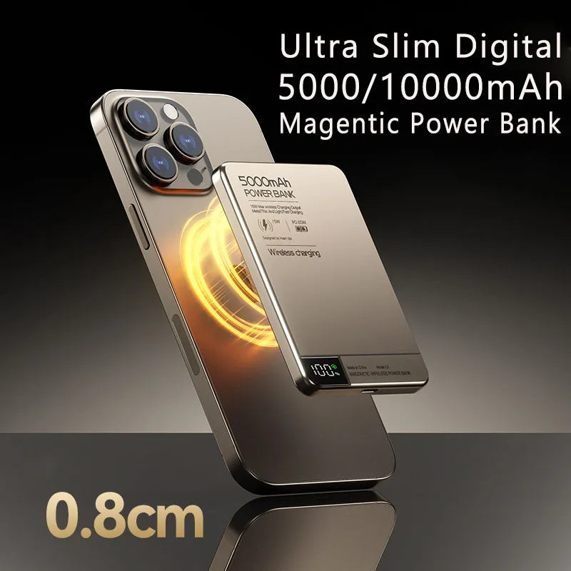 Wireless Fast Charger For Magsafe Magnetic Power Bank Portable External Auxiliary Battery Pack for Apple Xiaomi iPhone 16 15 14