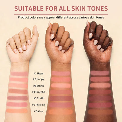 New Matte Blush Cream to Powder Cushiony Bouncy Texture Long Lasting Natural Flush Brightens Face Complexion Woman Makeup