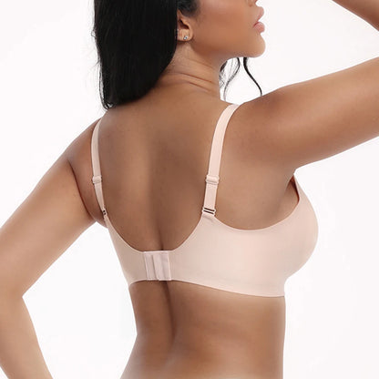 Deep V Jelly Bras Wireless Comfortable Bra Supportive No Underwire Bras Tshirt Push Up Bralette Pink Leopard Plunge Seamless Bra