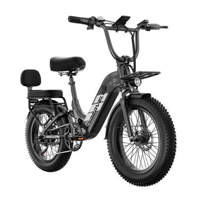 Cybervelo 20" Step-Thru Commuter, 1500W Peak 20ah Battery 80 Miles Long Range E-bike, 7-Speed Shift Adult Electric Bike EK12 EK8