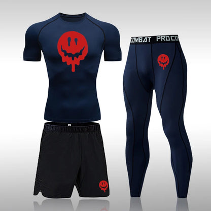 Men's Compression Running Set | Long Sleeve Running Top & Athletic Compression Gear for Fitness