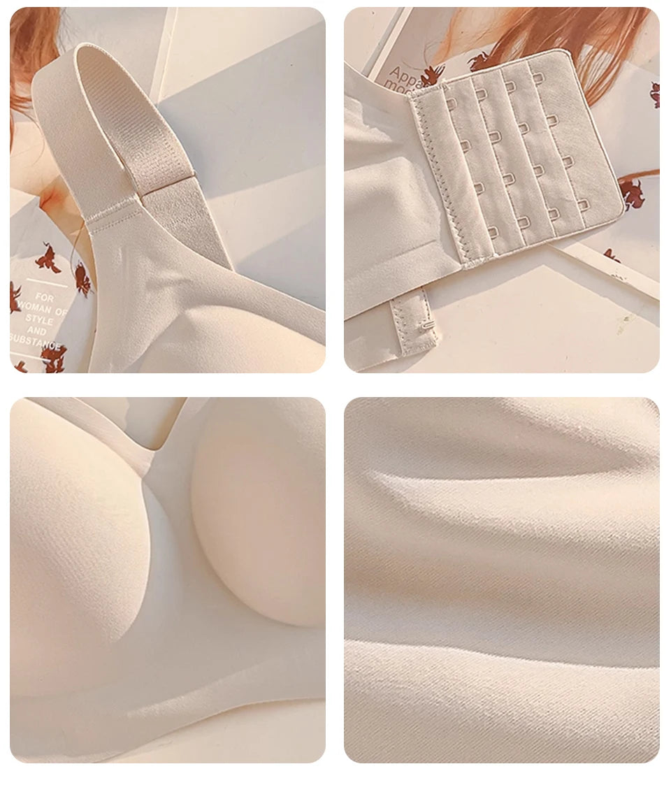 FallSweet Women Push-Up Seamless Bra Plus Size Wireless Bralette Adjust Straps Full Cup Breathable Lingerie Intimates Underwear