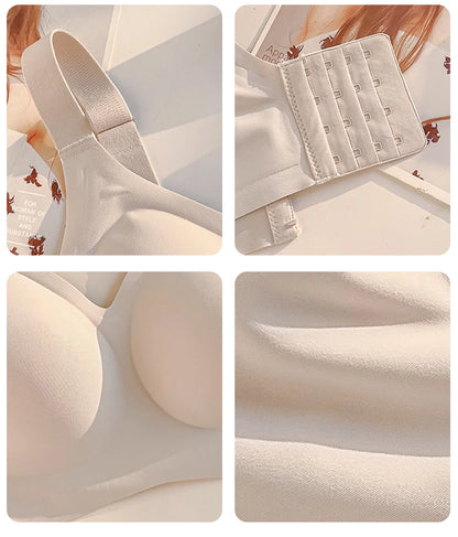 FallSweet Women Push-Up Seamless Bra Plus Size Wireless Bralette Adjust Straps Full Cup Breathable Lingerie Intimates Underwear
