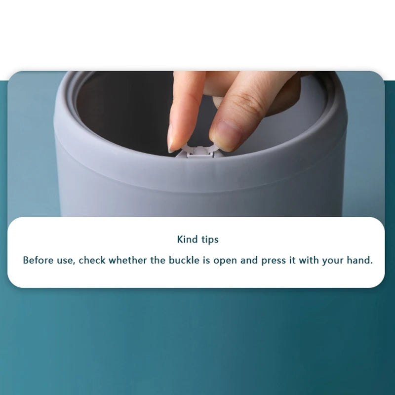 Mini Desktop Trash Can - Plastic Office Waste Bin Organizer
