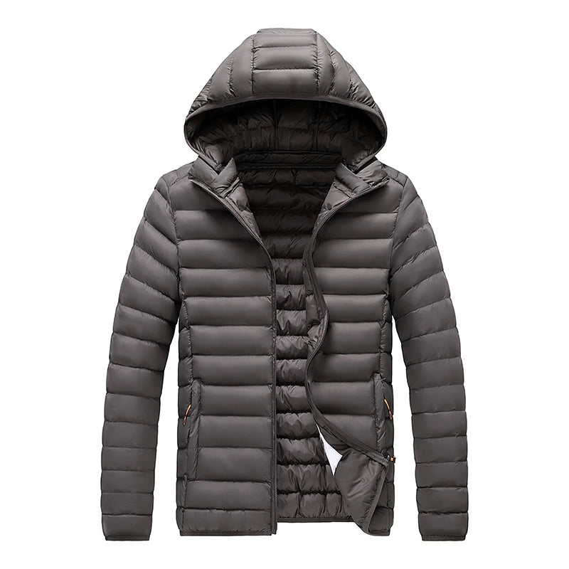 8XL Men New Autumn Winter Warm Waterproof Parkas Jacket Coat Mens Hooded Casual Outwear Detachable Hat Outfits Parkas Coat Male
