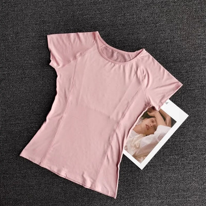 Outdoor Sports Shirt Sportswear Yoga Wear Women's Sports T-Shirt Fitness Clothes Running Yoga Top Female Workout Tops T-shirt