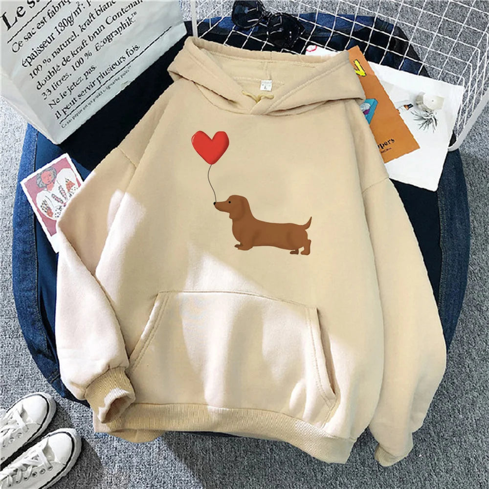 Dachshund hoodies women funny anime Korean style 2023 Hooded Shirt clothing women gothic sweatshirts