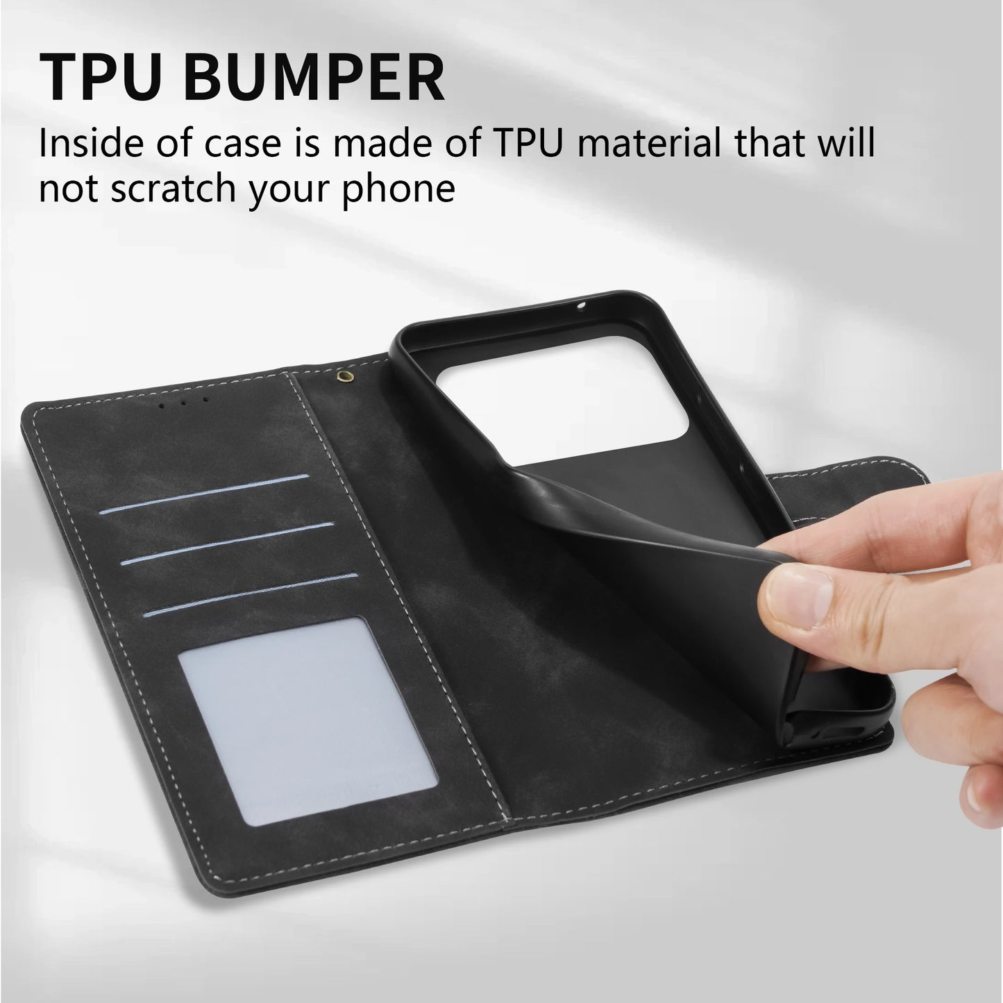 Wallet Skin-friendly With Card Slot Bracket Magnetic Flip Case For Apple iPhone Air 17 Pro Max 16e 15 Plus 14 13 12 11 XR Cover