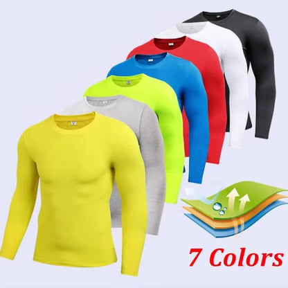 Men's Thermal Underwear Long Sleeve Tops | Thin Tight Fitting Elastic Fitness Wear