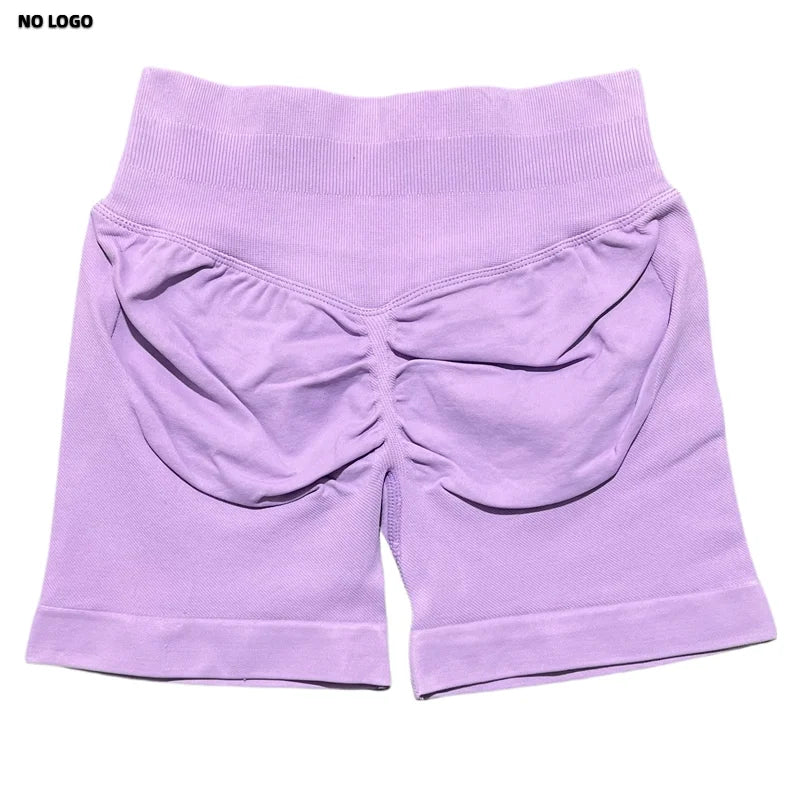 Women Sports Shorts - Low Waist Elastic Band Gym Biker Scrunch Fitness 4.5''