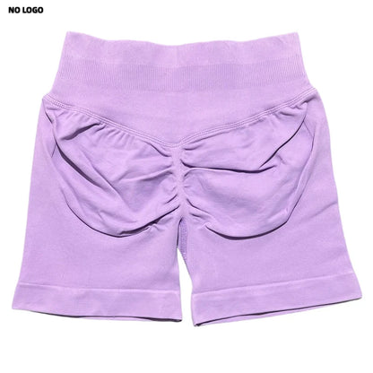 Women Sports Shorts - Low Waist Elastic Band Gym Biker Scrunch Fitness 4.5''