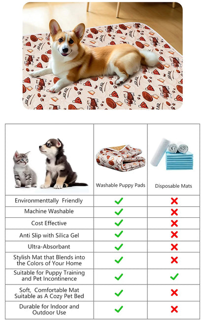 BIAI Winter New non-slip Mat for Pets Waterproof Dog Pee Pad Breathable Cat Mat Washable Pet Diaper Pad High Absorbent Pet Mat