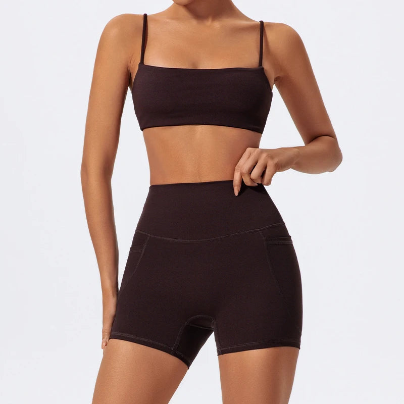 Women Gym Workout Set – Two Piece Activewear with Quick Dry Sportswear & Breathable Bra