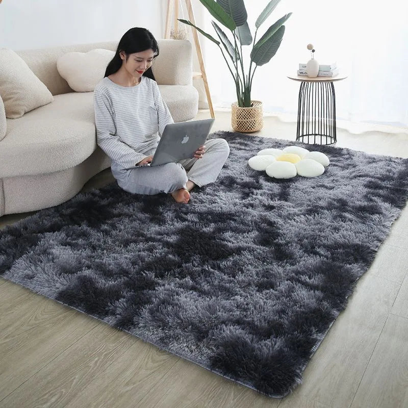 Modern Living Room Rug – Large Size Nordic Style Polyester Area Carpet Mat