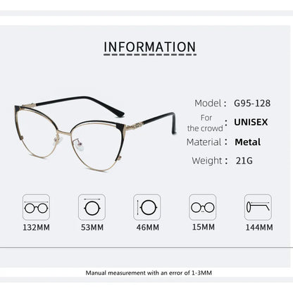 New Brand Design Retro Lady Cat Eye Frame Photochromic Anti Blue Light Computer Hyperopia Women Reading Glasses Degrees 0 to +6