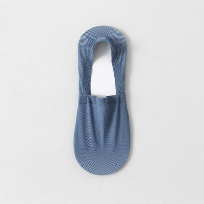 1/3/5 Pairs High-Quality Men Cotton Boat Socks Summer Thin Breathable Solid Color Silicone Anti Slip Low Top Invisible Socks