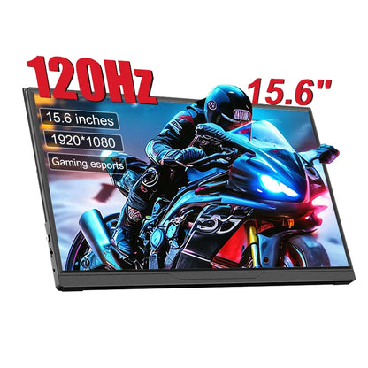 Portable Gaming Monitor 15.6 Inch FHD 1080P IPS Panel - 120Hz Refresh Rate, HDMI USB-C Second Screen