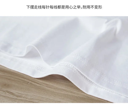 Mens Womens Cotton Pocket Short Sleeve Fashion Soft White Black Loose Fit Tee Shirt Tops High Qualtity Breathable Leisure Tops