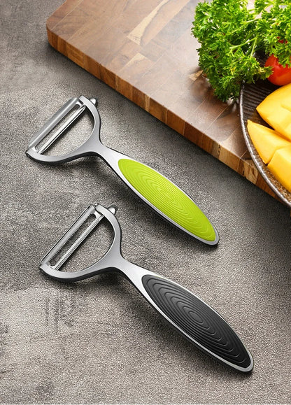 Stainless Steel Peeler - Multi Function Vegetable & Fruit Peeler with Julienne Slicer