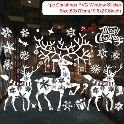 Merry Christmas Window Sticker - Holiday Home Decorations 2024-2025