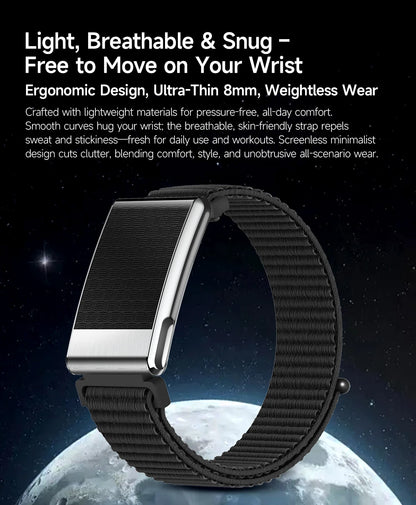 New No Screen Health Bracelet Precise Heart Rate Blood Pressure ECG Monitor Call Reminder Smart Watch Sport Band Fitness Tracker