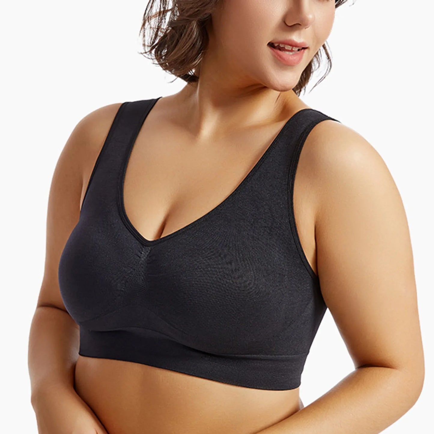 Seamless Bras For Women Hollow Mesh Breathable Sports Bra Female Wireless No Pads Crop Top Sexy Lingerie Soft Brassiere M-5XL