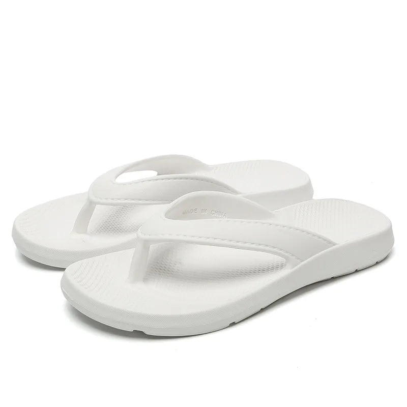 Summer Men Beach Flip Flops Soft Sole Clip Toe Lightweight Beach Slippers Woman Couple Comfort Non Slip Bathroom Slides Shower