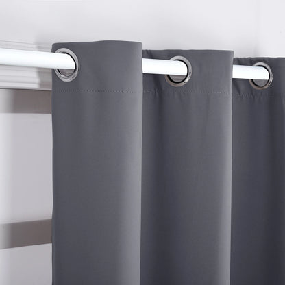 Blackout Door Curtains | Thermal Insulated Eyelet Curtain Panel - Privacy & Noise Reducing