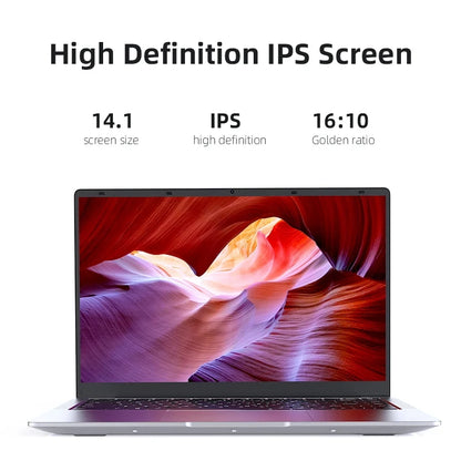 Xiaman Ultra Slim Windows 11 Laptop Computer 14.1" 12GB RAM 1TB SSD Intel Atom A3950 Notebook 1920*1080 Office Study Computer PC