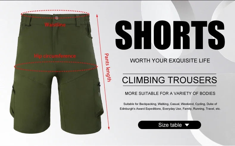 Mountain Bike Shorts – Breathable Multi-Pocket Cycling Shorts with Elastic Waistband