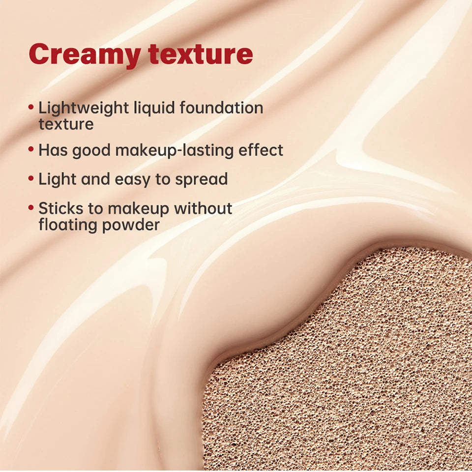 Sunscreen Cushion Foundation Fit Cushion Foundation Full Coverage Waterproof Long-lasting Concealer Long-lasting Korean Makeup