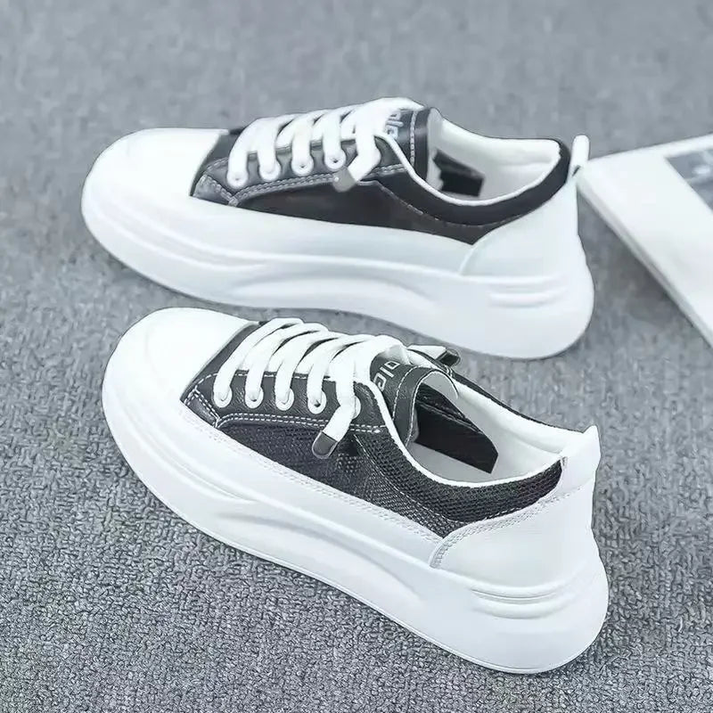 2026 Fashion Mesh Casual Shoes Flats Women Lace Up Dames Sneakers Platform Round Toe Zapatillas Casual Mujer for Summer Spring