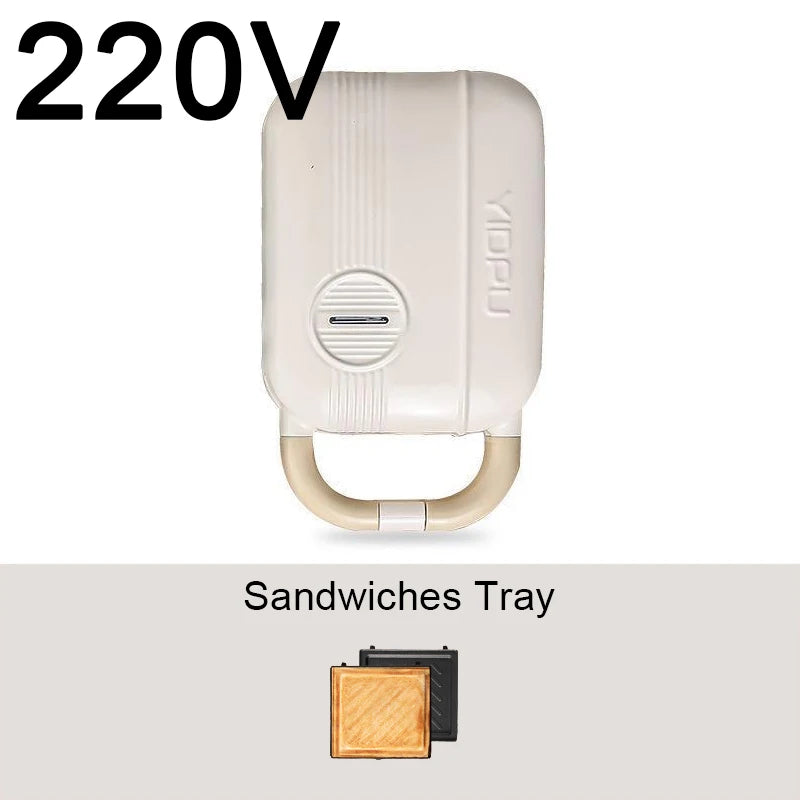 Mini Sandwich Maker - Electric Breakfast Multi Cooker for Toasts Pancakes Waffles  Donuts