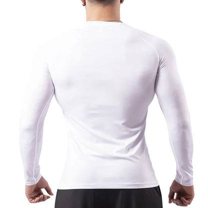 Spider Print Long Sleeve Compression Shirts for Men Gym Workout Rash Guard Undershirts Baselayers Athletic Quick Dry Tees Tops
