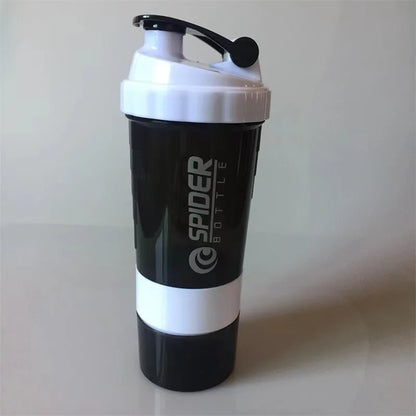3 Layers Shaker Protein Bottle Powder Shake Cup Large Capacity Water Bottle Mixing Cup Body Building Exercise Mixing Bottle
