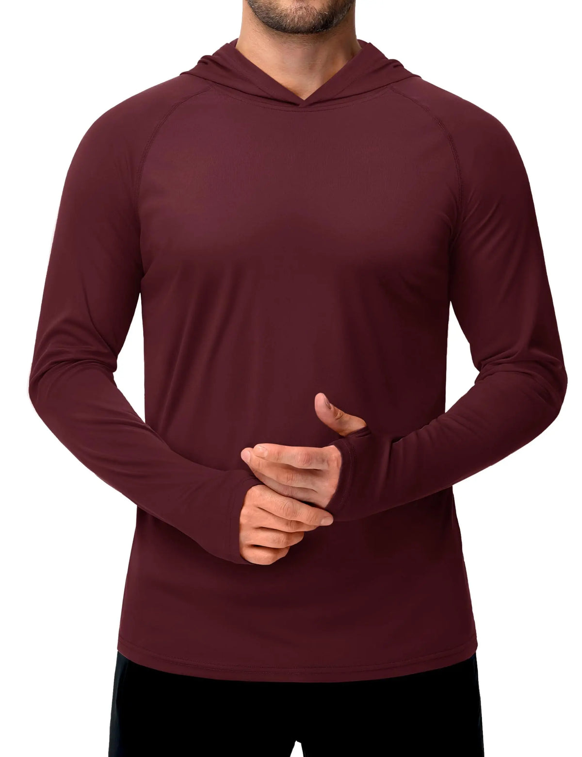 TACVASEN Sun Protection T-Shirts Mens Long Sleeve Hoodie Casual UV-Proof T-Shirts Breathable Lightweight Quick Dry T-Shirts Male