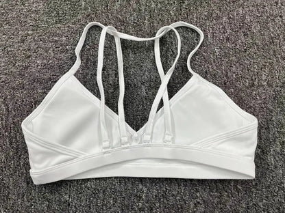 Yoga Sports Bra - Lightweight Nylon Spandex Multi Wear Crop Top with Removable Straps