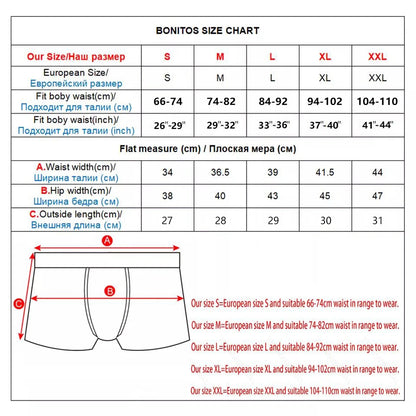 3 Pieces Cotton Men's Panties BONITOS Letter Waistband Boxer Briefs Solid Color Boxers Underwear For Man Classic Men Underpants