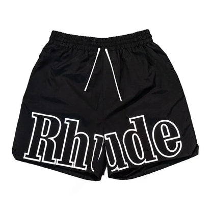 High Street Trend Rhude Casual Shorts Hip-hop Men Women Loose Breathable Quick Drying Mesh Sports Shorts