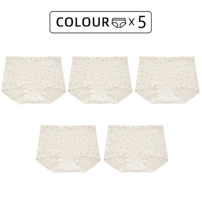 FallSweet 5/10PCS Plus Size Cotton Panties Seamless Women Mid-Rise Underwear Soft Breathable Underpants Briefs Female Lingerie